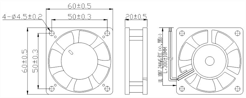 24v香蕉视频免费污版APP6020安装尺寸图