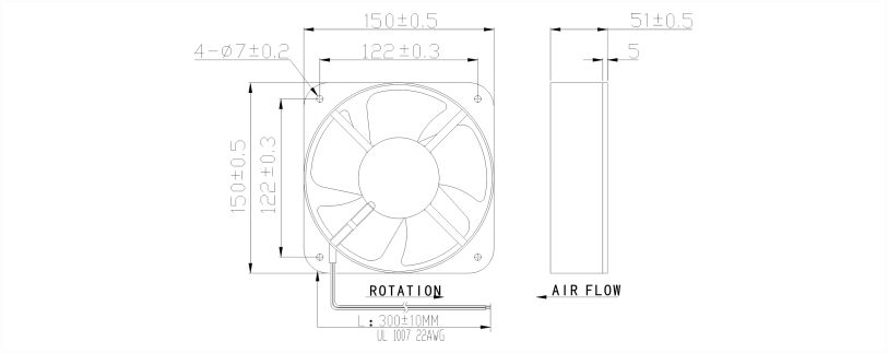 风扇安装尺寸图 风扇安装尺寸图
